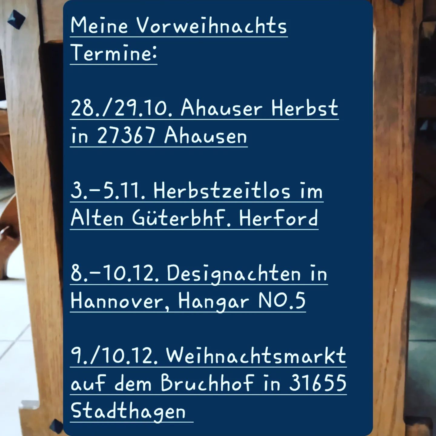 Nächstes Wochenende geht es los....mit dem Ahauser Herbst!
Ich freu mich schon, dass ist eine echt schöne Veranstaltung.
An diesem Wochenende ist in ganz Ahausen Kunst und Kultur zu erleben.
@ahauserherbst
#frischgenähtes #unikate #upcycling #upcyclingtaschen #upcyclingrucksäcke #humor #herz #detailssindtoll